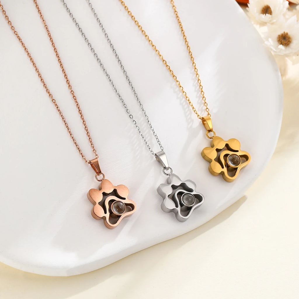 Eloria™ Custom Paw Projection Necklace